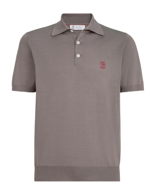 Brunello Cucinelli メンズ グレー ポロシャツの通販はau PAY
