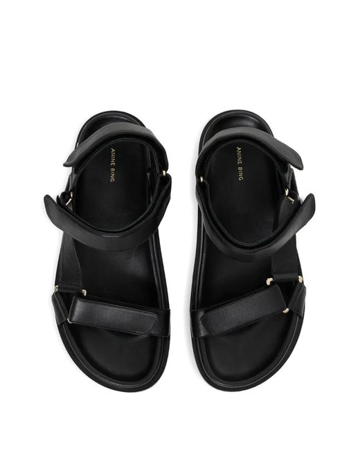 Anine Bing White Jesse Touch-Strap Sandals