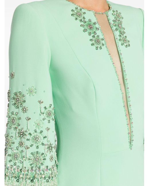 Jenny Packham Midi-jurk Verfraaid Met Kralen in het Green