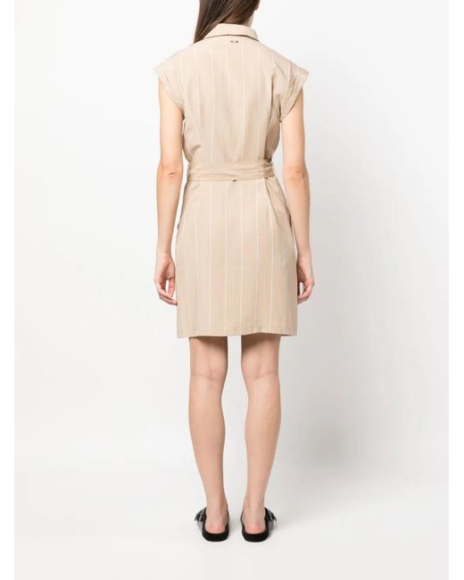 Liu Jo Natural Belted-Waist Shirt Dress