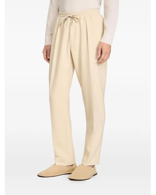 Sandro Natural Elasticated Straight-Leg Trousers for men