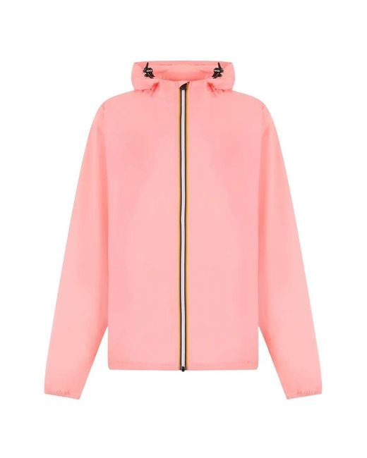 K-Way Pink Le Vrai 3.0 Claude Hooded Zip-Up Jacket for men
