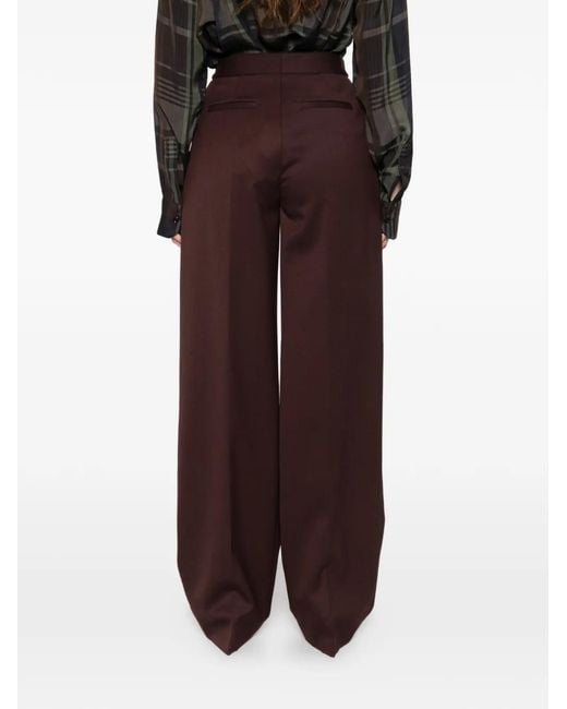 Elisabetta Franchi Purple Cacao Polyester Pants