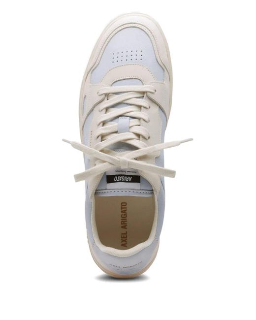 Axel Arigato White Dice Lo Perforated Panelled Leather Sneakers for men