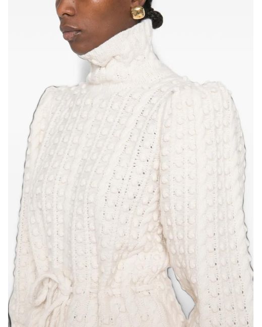 Zimmermann White Valiant Wool Bauble Sweater