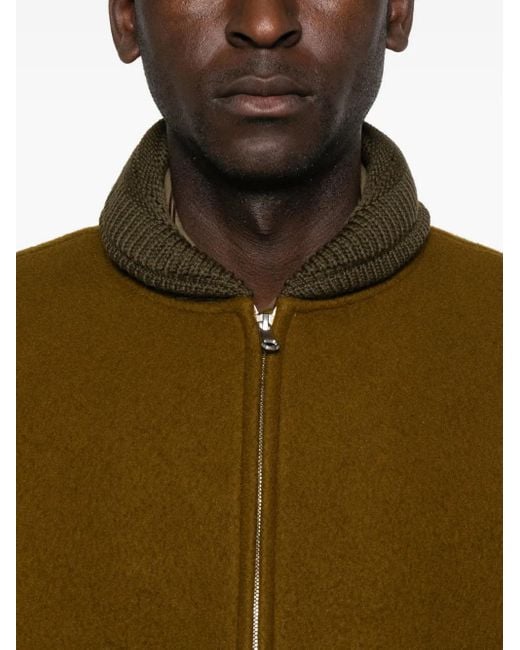 A Kind Of Guise Green Bajar Zip-Up Bomber Jacket for men