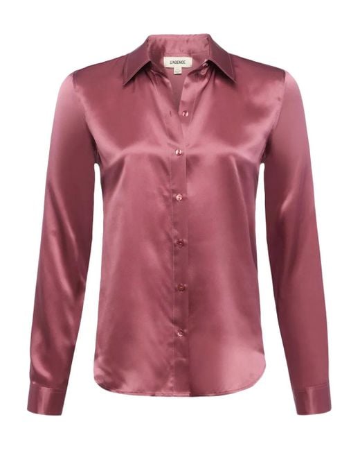 Chemise Tyler À Manches Longues L'Agence en coloris Pink