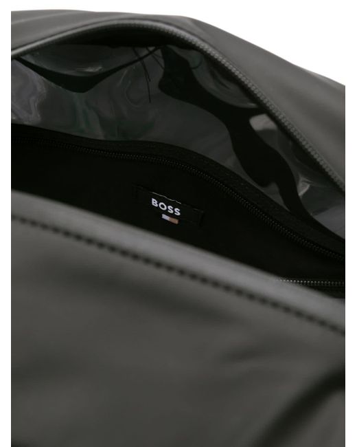 Boss Black Rubberised-logo Travel Bag for men