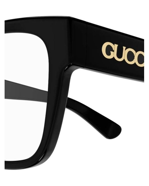 Gucci Black Square-Frame Glasses