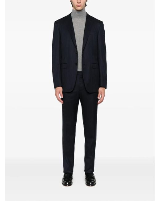 Canali Black Pinstripe Suit for men