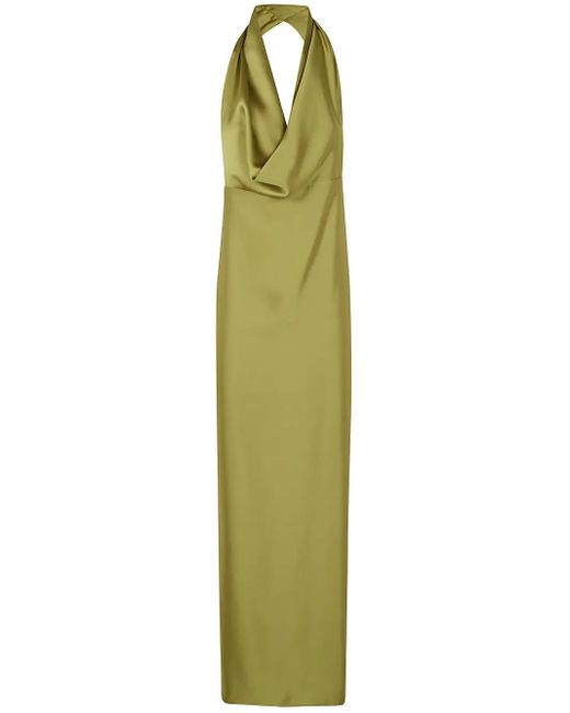 DR. HOPE Green Draped Maxi Dress
