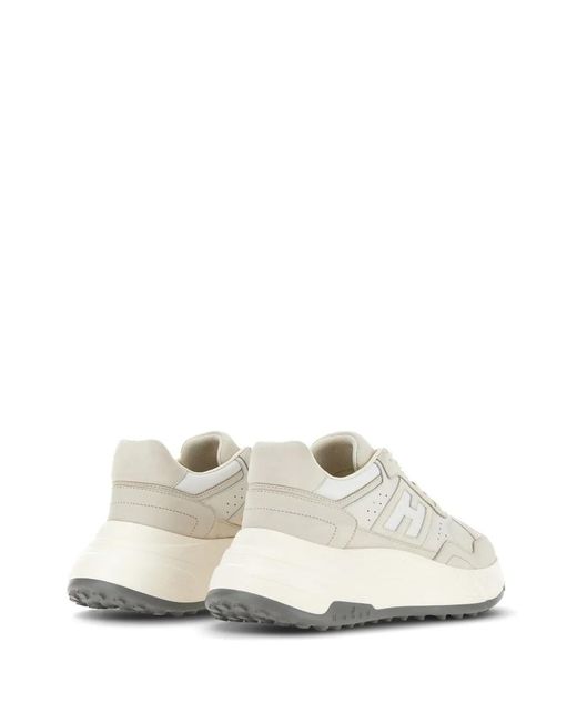Hogan White H669 Leather Sneakers