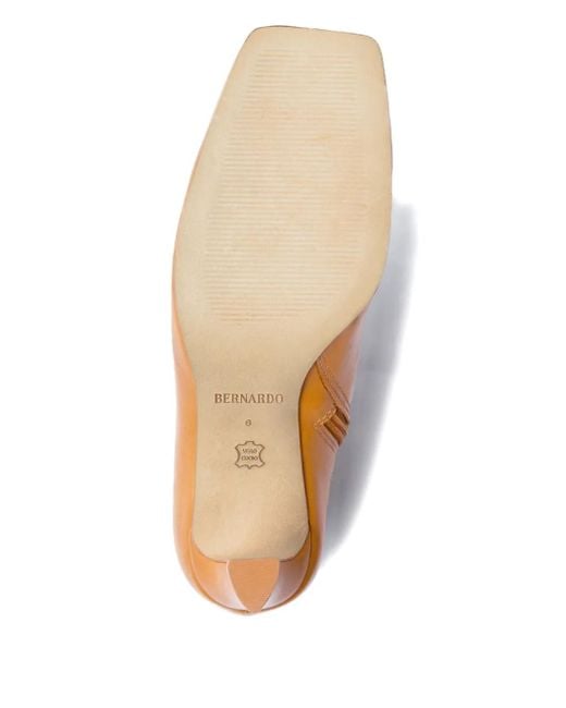 Bernardo Brown 80Mm Garda Square-Toe Leather Boots
