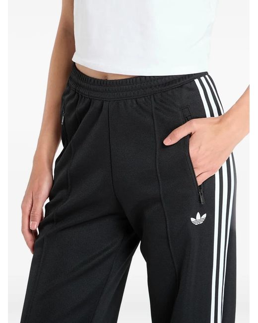 Adidas Blue Classic Logo-Embroidered Track Pants