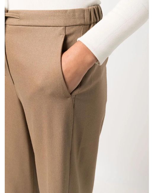 Max Mara Brown Drawstring-Waist Trousers