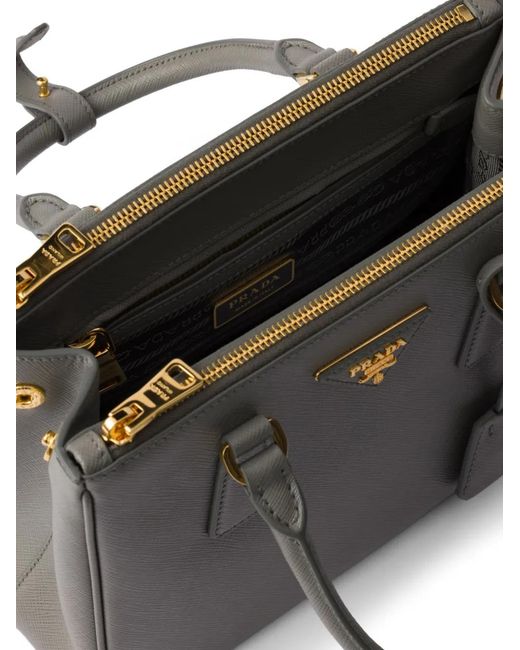 Prada Gray Small Galleria Shoulder Bag
