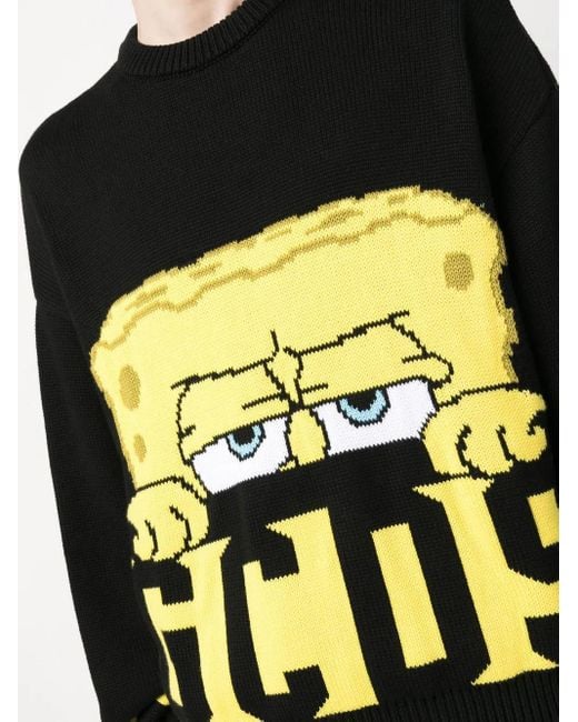 Maglione Con Stampa di Gcds in Black da Uomo