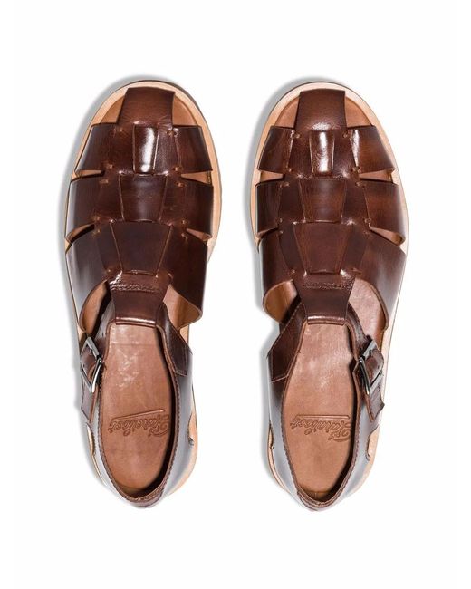 Paraboot Brown Pacific Leather Sandals for men
