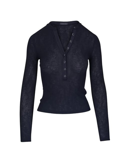Veronica Beard Blue Knitted Top