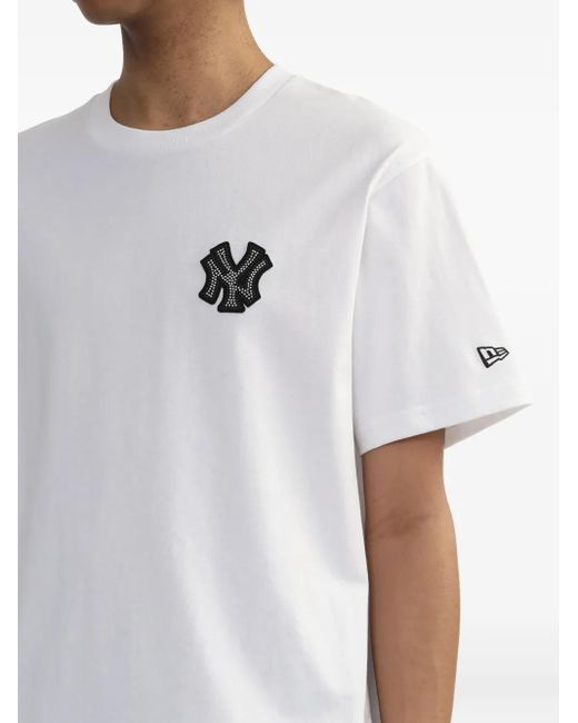 KTZ White Embellished-Logo T-Shirt for men