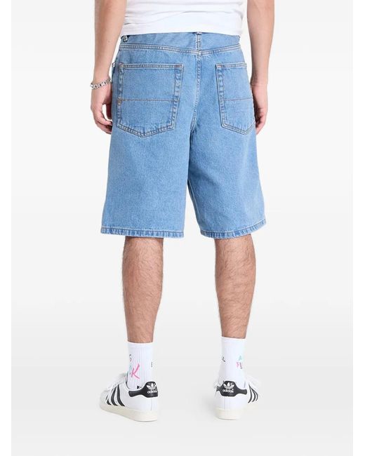 Vans Blue Check-5 Denim Shorts for men