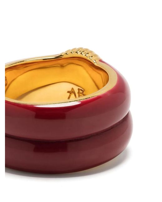 Aurelie Bidermann Red Katt Enamelled Finger Ring