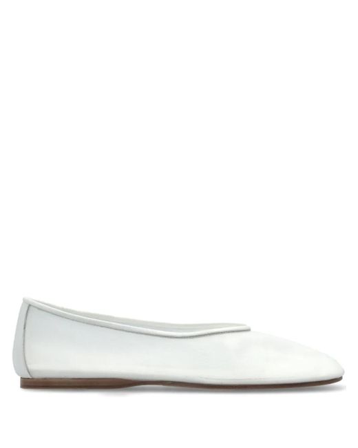 Forte Forte White Sheer Ballerina Shoes