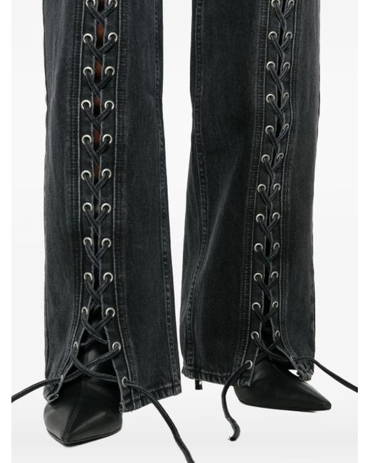 ROTATE BIRGER CHRISTENSEN Black Laced Jeans