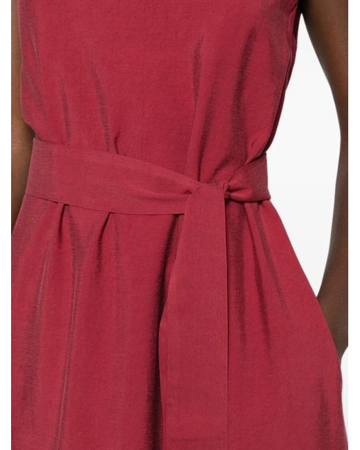 MOUTAKI Red Belted Maxi Dress