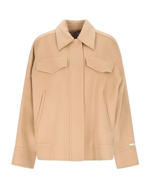 Sportmax フラップポケット シングルコート Natural