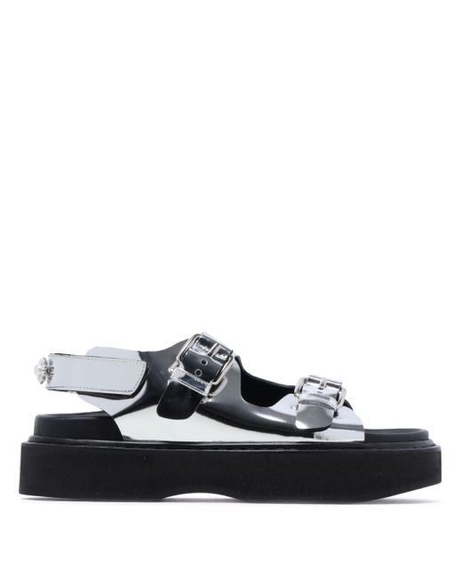 Simone Rocha White Daisy 40mm Metallic Sandals for men