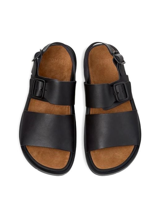 Camper Black Lluc Buckled Sandals for men