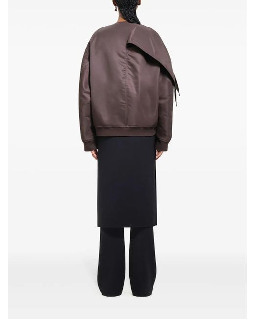 Courreges リボンカラー ボンバージャケット Brown