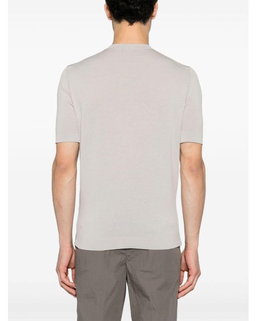 Dell'Oglio White Crew-neck Cotton T-shirt for men