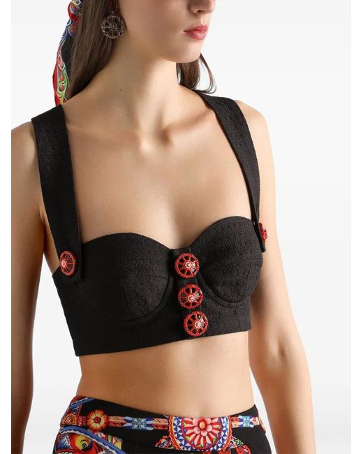 Dolce & Gabbana Black Fabric Top