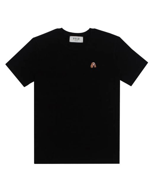 PELO FOUNDATION Black Cavalier King Patch T-Shirt