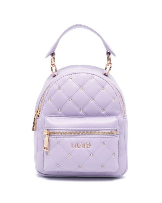 Liu Jo Purple Crystal-embellished Backpack