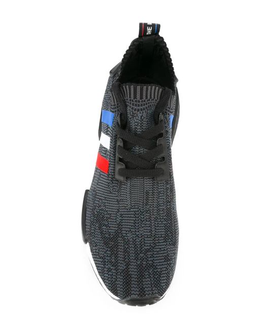 Adidas Blue Nmd_R1 Primeknit "Tri-Color" Sneakers