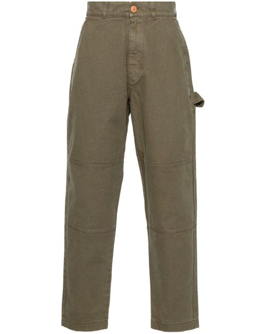 Barbour Green Chesterwood Mid-rise Tapered Trousers for men