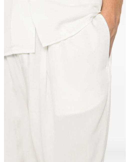 MARSĒM White Elasticated-Waistband Shorts for men