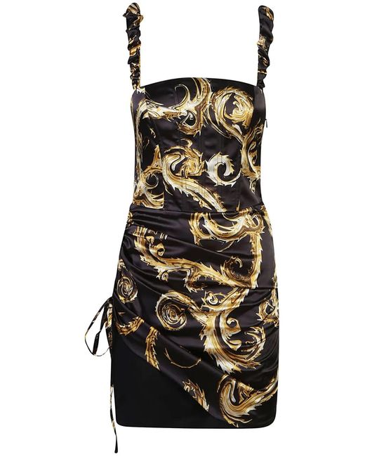 Versace Jeans Couture Black Chromo Couture Mini Dress