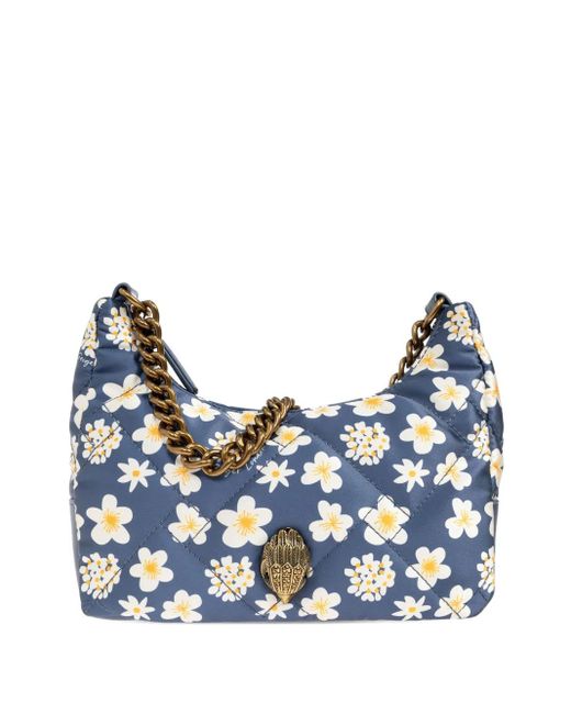 Kurt Geiger Blue Floral-Print Cross Body Bag