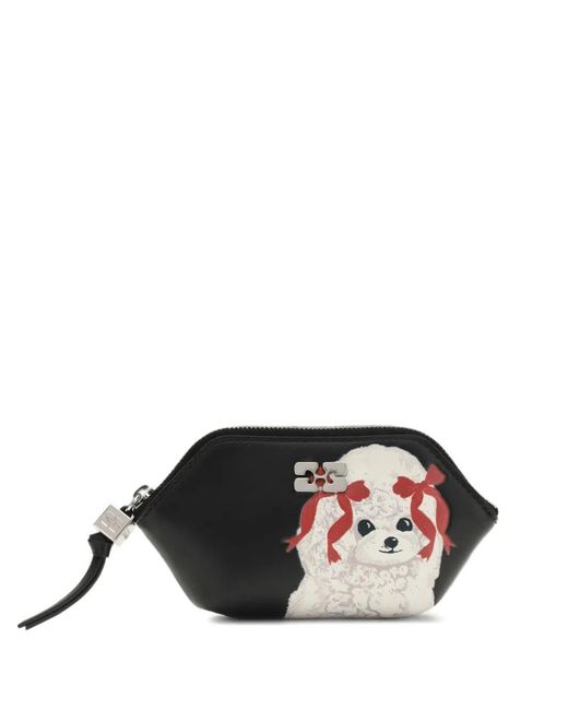 Ganni Black Recycled Leather Wallet