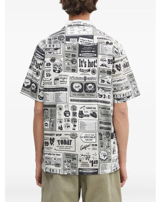T-Shirt Imprimé À Manches Courtes Carhartt pour homme en coloris Gray