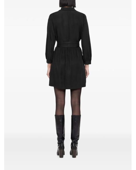 AllSaints Black Noora Shirt Mini Dress