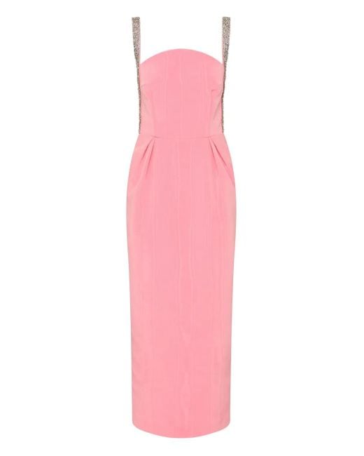 Rebecca Vallance Pink Amaro Midi Dress