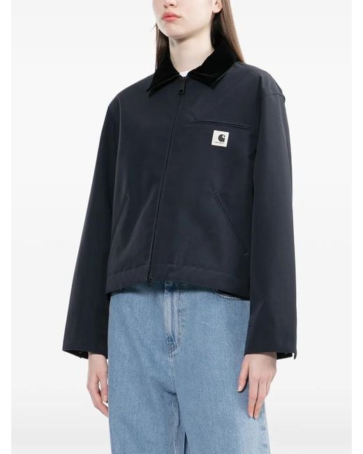 Carhartt Blue Velvet Collar Patch Jacket