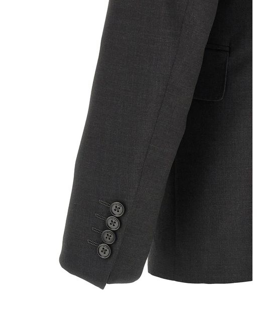 Pal Zileri Black Lord Double-Breasted Brooch-Detail Suit for men