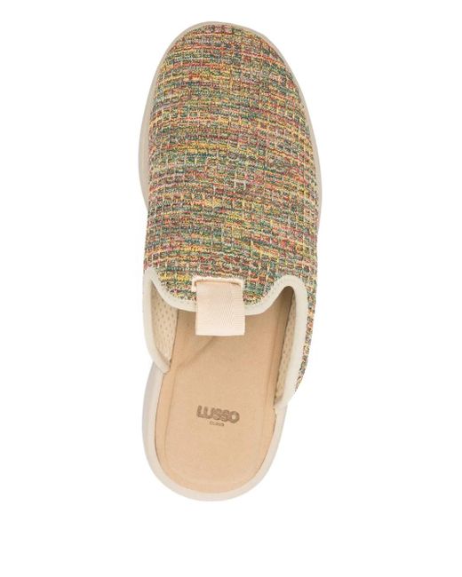 メンズ Lusso Pelli Waffle-knit Slippers White