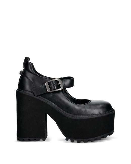 Buffalo Black Killah Mary Buckles Pumps